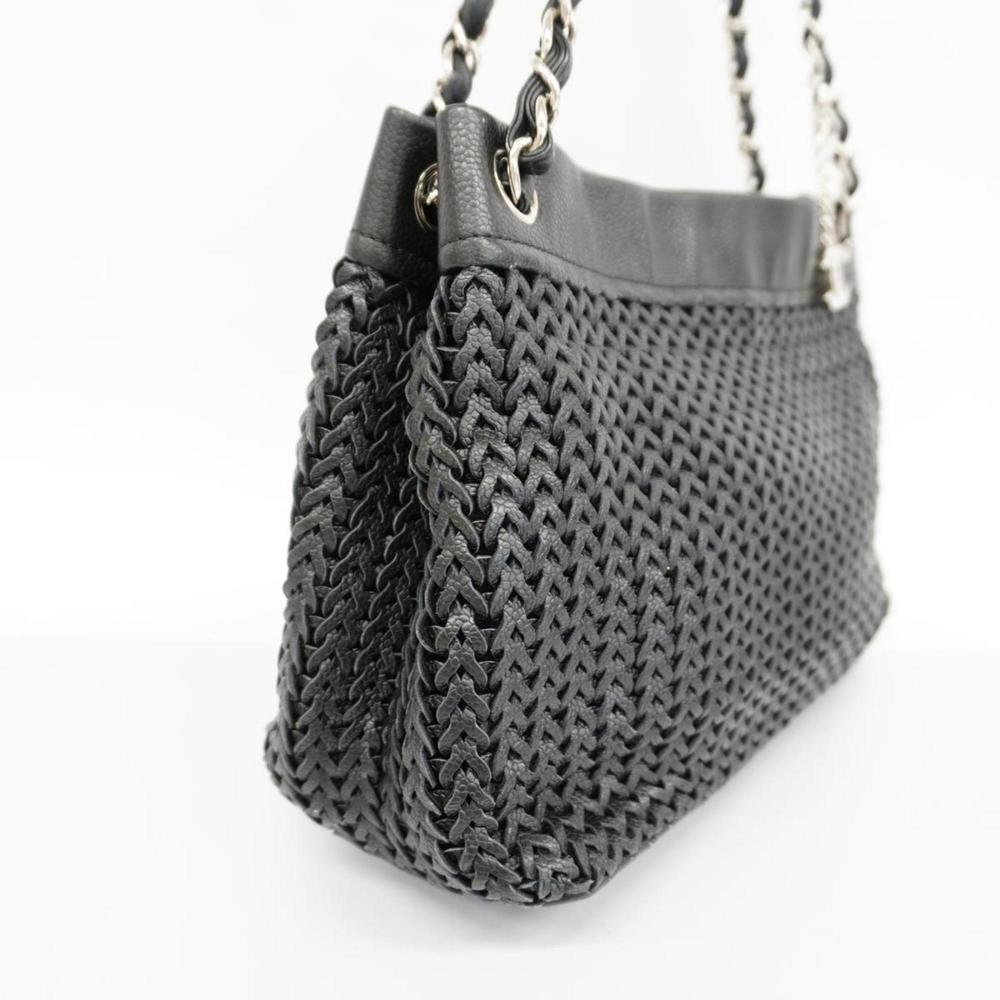 Chanel Shoulder Bag Chain Caviar Skin Black Women's - Picture 2 of 10